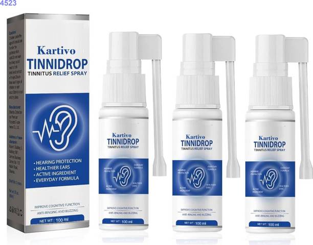 KARTIVO Quick Relief Herbal Ear Pain Spray Pack of 3 Cream