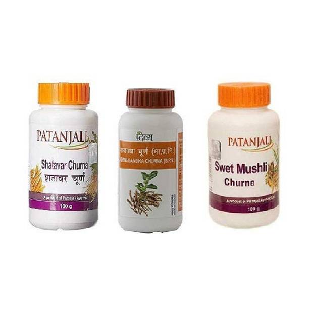 PATANJALI Ashwagandha Shatavar Swet MushliChurna