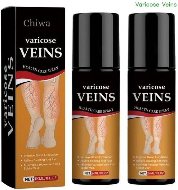 चिवा Varicose veins spray quick support solution relieves swelling cramps pain