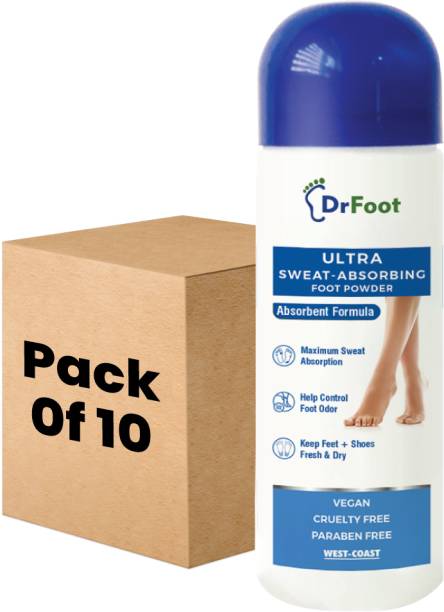 Dr Foot Ultra Sweat Absorbing Foot Powder – 100gm (Pack of 10)