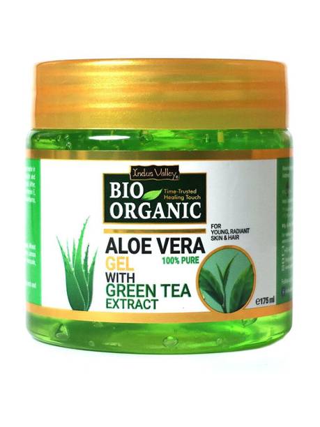 Indus Valley 100% Bio Organic Aloe Vera Gel For Skin Acne, Scars, Dark spots Face & Hair Care
