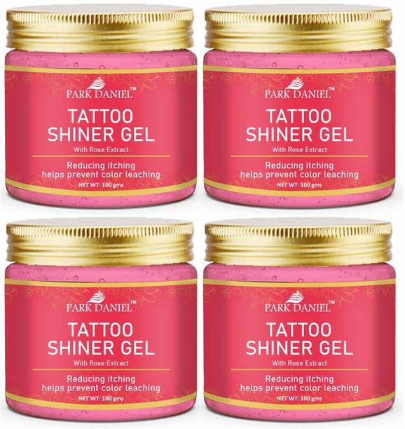 PARK DANIEL Tattoo Shiner Gel with Rose Extract Prevents Color Leaching Pack 4 of 100 G