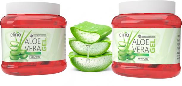 elina Multi Purpose Red Rose Aloe Vera Gel| Moisturizing & Brightening | Pack of 2