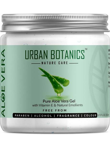 UrbanBotanics Pure Aloe Vera Gel For Skin & Hair With Vitamin E & Natural Emollients (Sulphate/Paraben Free)