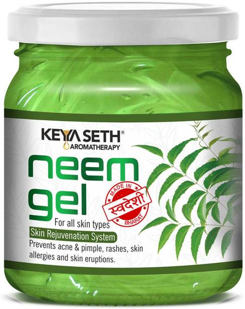 KEYA SETH AROMATHERAPY Neem Gel Moisturizer- For Oily & Sensitive Skin, Prevents Acne & Pimple, Rashes, Skin Allergies & Skin Eruption, with Pure Neem Extract