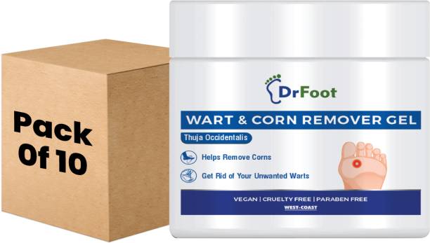 Dr Foot Wart & Corn Remover Gel Helps to remove toughest Wart and Corn- 50gm(Pack of 10)