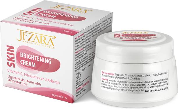 JEZARA Skin Whitening Cream lightens skin tone with UV protection