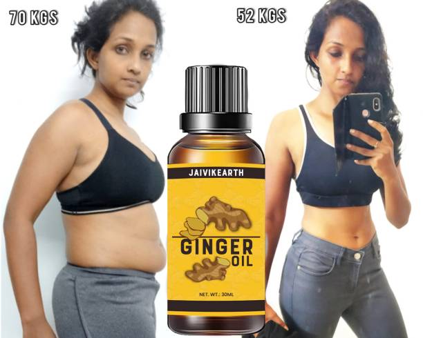 JaivikEarth Ginger Essential Oil | Belly Fat Drainage | Pure &amp; Organic