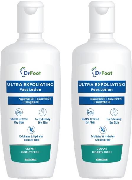 Dr Foot Ultra Exfoliating Foot Lotion for Hydrate, Exfoliate Skin - 100ml (Pack of 2)