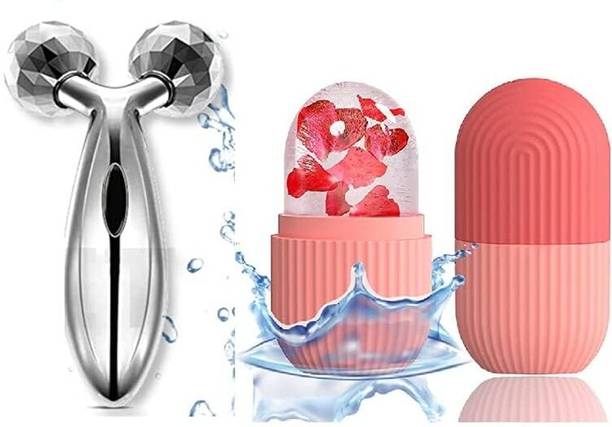 Squzaz Ice Roller Set Facial Combo For Face Skin Eye Body Ice Cube Roller Anti-Aging