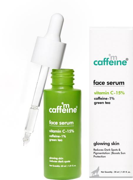 mCaffeine 15% Vitamin C Serum With Green Tea For Skin Brightening, Reduce dark spots