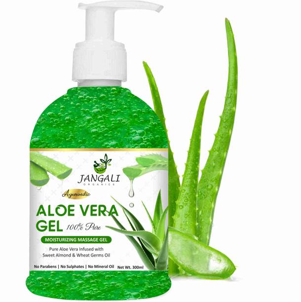 Pure Jangali Organics 100% Pure Aloe Vera Gel for glowing Face, Skin & Hair (600 ml)