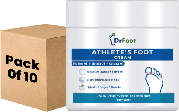 Dr Foot Athlete’s Foot Cream, Especially for the Athlete’s Feet - 100GM (Pack of 10)