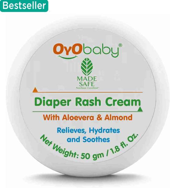 Oyo Baby Diaper Rash Cream, Treats and Prevents Diaper Rash, Best for Sensitive Skin & Redness With Aloe Vera & Almond Extracts Baby Diaper Rash Cream