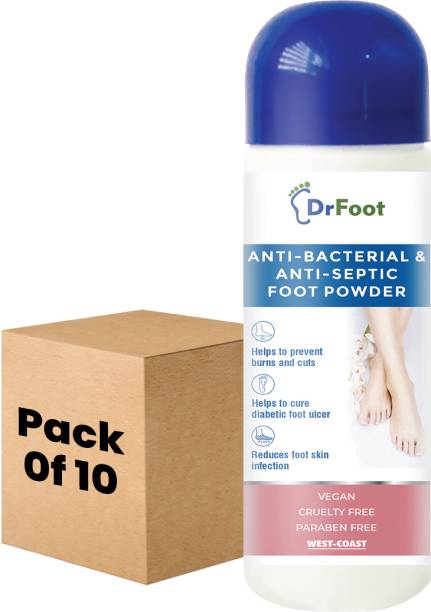 Dr Foot Antibacterial & Antiseptic Foot Powder – 100gm (Pack of 10)