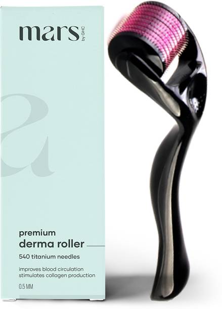 mars by GHC Premium Derma Roller 0.5mm 540 Micro Needles For Hair Growth, Acne Scars Removal