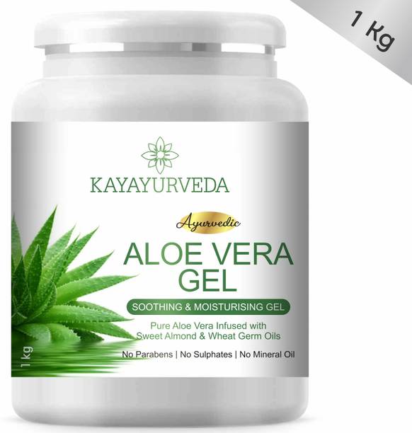 KAYAYURVEDA 100% Pure Aloe Vera Gel for Acne, Scars, Glowing, Radiant Skin & Hair Treatment