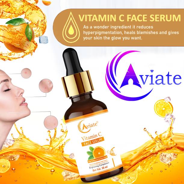 Aviate Natural Advanced Face Serum with 10% Vitamin C | Brighten & Reduces Dark Spots