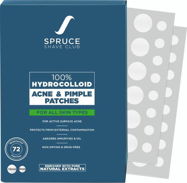 SPRUCE SHAVE CLUB Acne Pimple Patch-72- 100% Hydrocolloid Waterproof patches for Active Acne