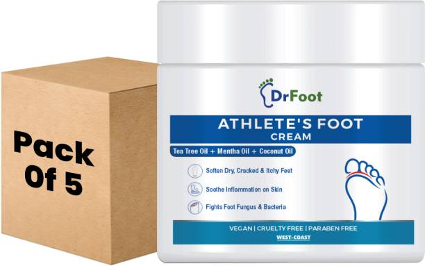 Dr Foot Athlete’s Foot Cream, Especially for the Athlete’s Feet - 100GM (Pack of 5)