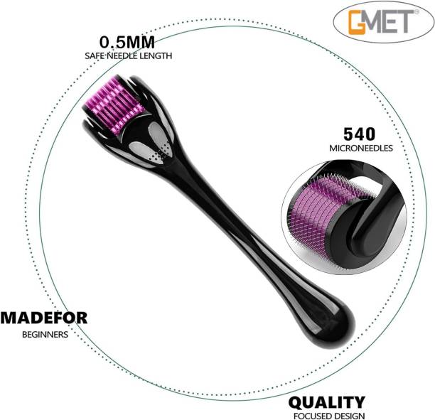 gmet Roller Hair Regrowth & Beard Growth 0.5mm 540 Titanium Micro Needles system
