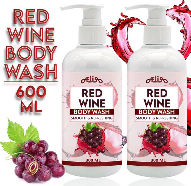 Alia Red Wine Refreshing Body Wash for Body & Face, Remove Black Skin & Wrinkles
