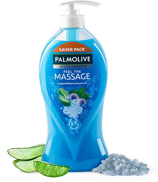PALMOLIVE Aloevera & Thermal Mineral Feel The Massage Exfoliating Bodywash for Men & Women