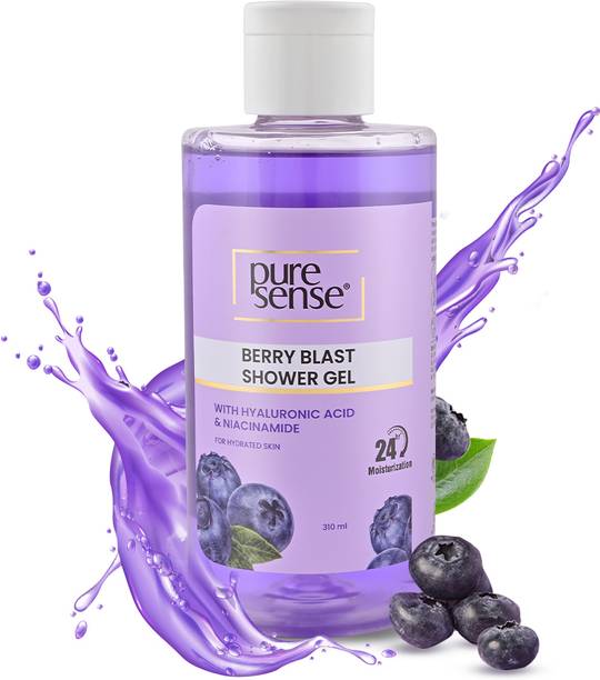 पुरेसेंस Berry Blast Shower Gel Body Wash with Hyaluronic Acid + Niacinamide for Dry Skin