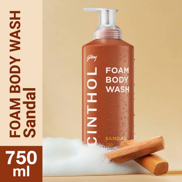 CINTHOL Sandal Foaming Body Wash, Glycerin Shower Gel