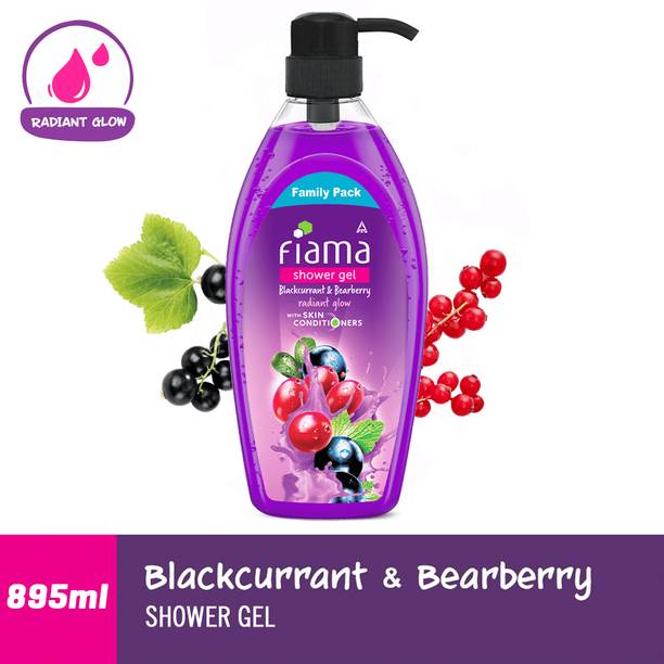FIAMA Blackcurrant & Bearberry Body Wash Shower Gel, Moisturized Skin & Radiant Glow