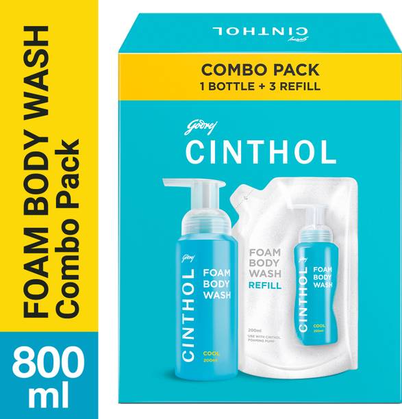 CINTHOL Cool Foaming Body Wash, Glycerin Shower Gel