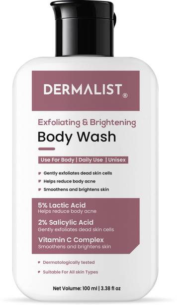 Dermalist Exfoliating Body Wash Lactic Acid & Salicylic Acid De-Tan Shower Gel Men & Women