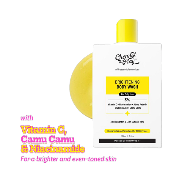 Chemist at Play Brightening Body Wash - 3% Vitamin C + Niacinamide| Shower Gel for Women & Men