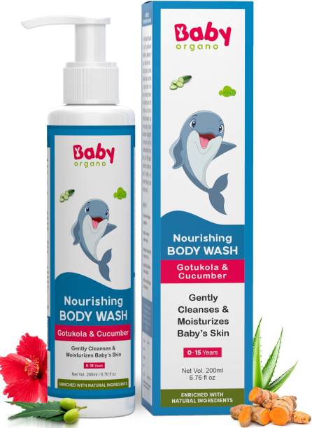 BabyOrgano 100% Ayurvedic Nourishing Baby Body Wash for Kids with Aloevera & Hibiscus