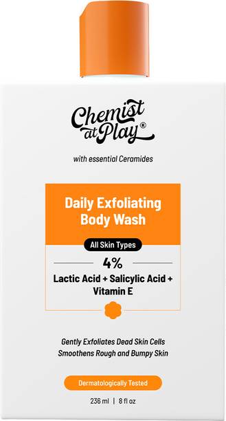Chemist at Play Exfoliating Body Wash | Salicylic Acid, Vitamin E & Lactic Acid | Softens Skin