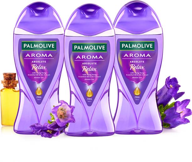 PALMOLIVE Iris & Ylang Ylang Essential Oil Aroma Absolute Relax Body Wash Combo