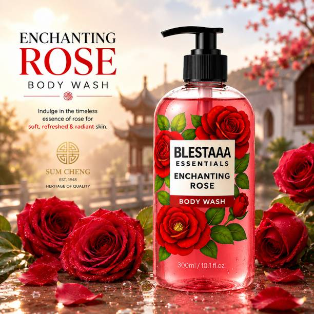 blestaaa essentialss Luxury Rose Body Wash for Silky Smooth Skin and Delightful Rose Scent