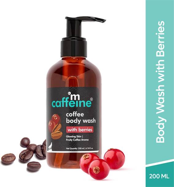 mCaffeine Coffee Body Wash with Berries | De-Tan & Deep Cleanse Shower Gel | Berry Aroma