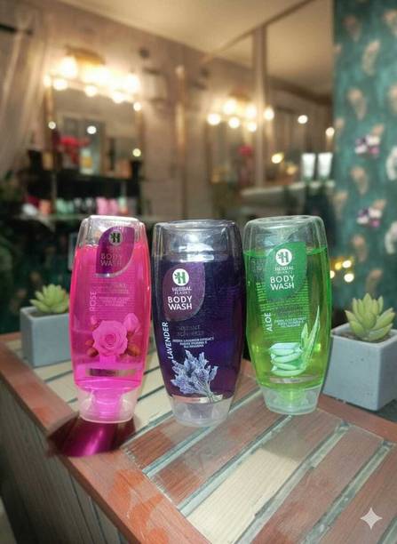 GROOVS ROSE & LAVENDER & ALOEVERA BODY WASH PACK OF 3
