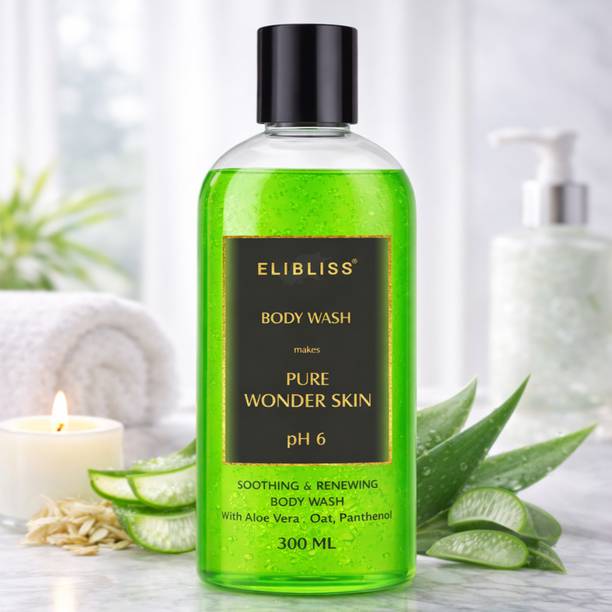 ELIBLISS Soothing & Renewing Body Wash with Aloe Vera, Oat & Panthenol | pH 6 Cleanser