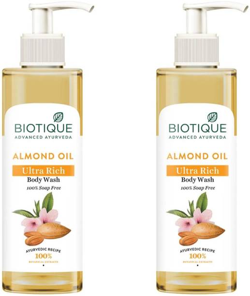 BIOTIQUE Almond Oil Ultra Rich Body Wash 200 ML (Pack Of 2)