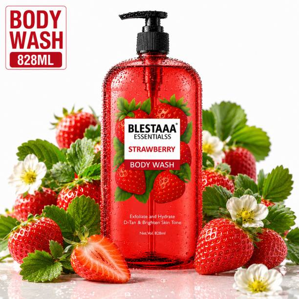 blestaaa essentialss Strawberry Body Wash for Soft, Glowing Skin with Refreshing Fruity
