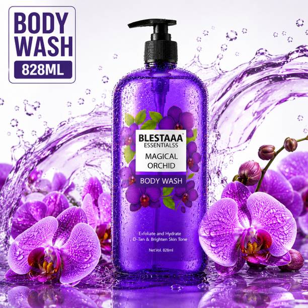 blestaaa essentialss Orchid Body Wash Gentle Cleansing Formula for Healthy Beautiful Skin.