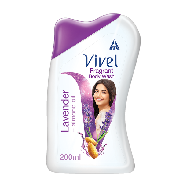 Vivel Body Wash, Lavender & Almond Oil Shower Crme, Fragrant & Moisturising 200 ml