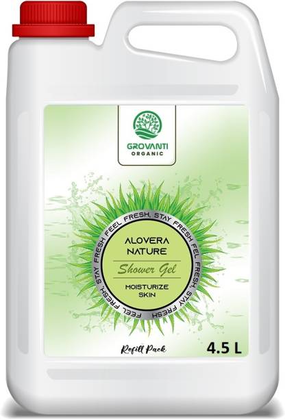 GROVANTI ORGANIC Body Wash, Shower Gel Moisturising Skin with Aloevare Naturale Detoxifying