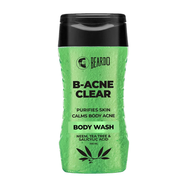 BEARDO B-Acne Clear Body Wash for Men | Neem, Tea Tree and Salicylic Acid | Clean Skin