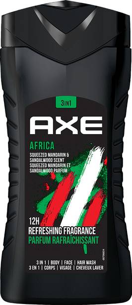 AXE Africa 3 In 1 Body, Face & Hair Wash for Men, Long-Lasting Fragrance