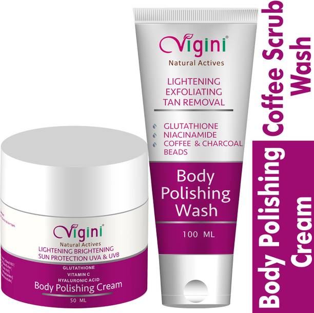 Vigini Glutathione Skin Lightening Whitening Brightening Coffee Body Wash Cream