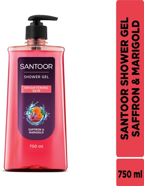 Santoor Brightening Shower Gel With Natural Saffron & Marigold Extracts