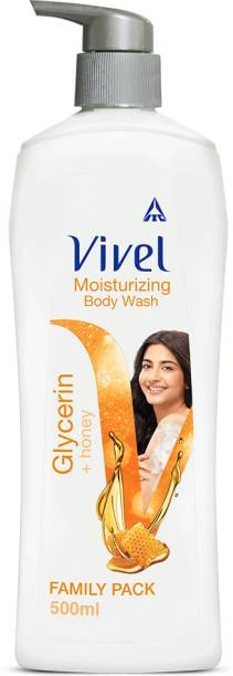 Vivel Moisturising Body Wash, Glycerin & Honey, For Glowing skin, For women and men